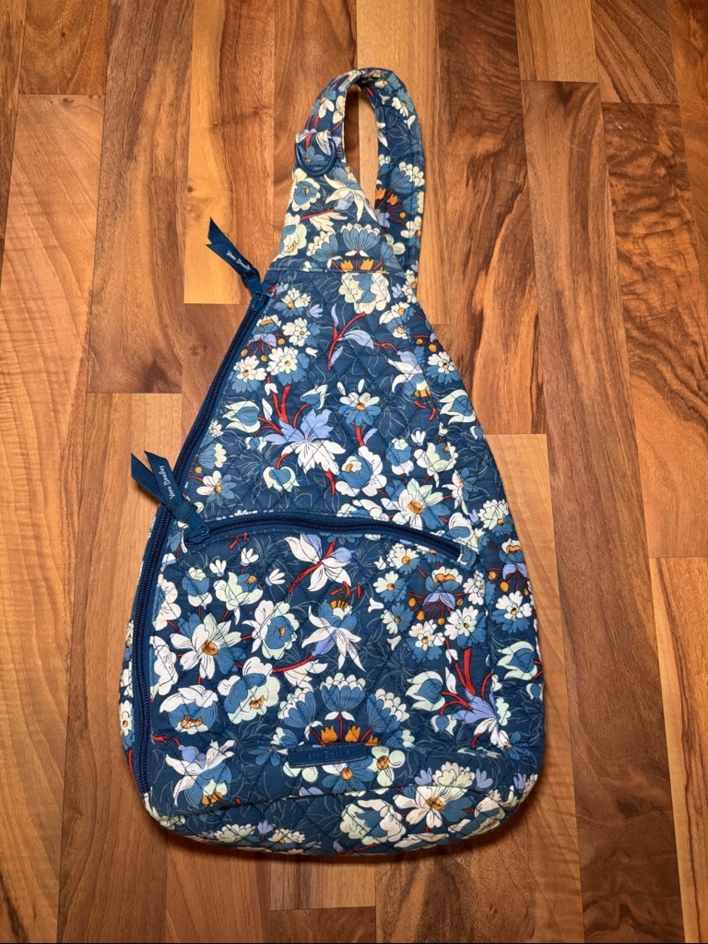 Vera Bradley Navy Blue Floral Sling Bag
